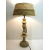 Lampa rzeźbiona z drewna mango z abażurem